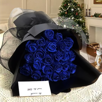 🎄💕Glitter Rose Bouquet💕Couple Glitter Everlasting Rose Bouquet (Never Wither)