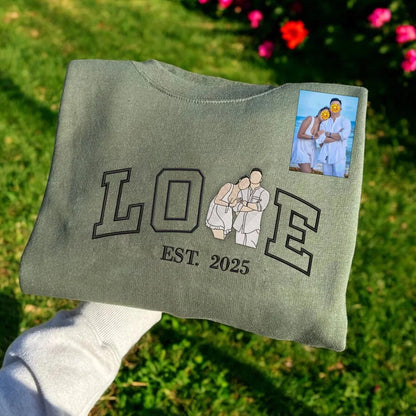 New Couple LOVE Embroidered Sweatshirt