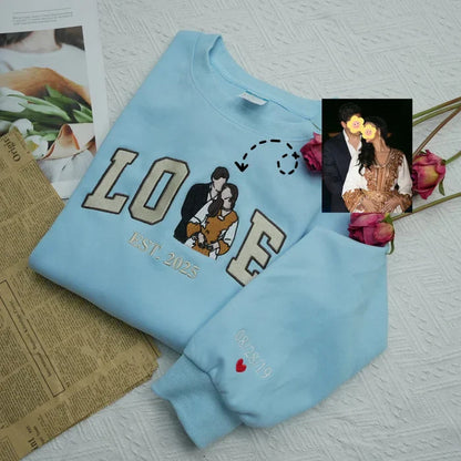 New Couple LOVE Embroidered Sweatshirt